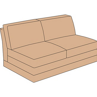 Armless Loveseat