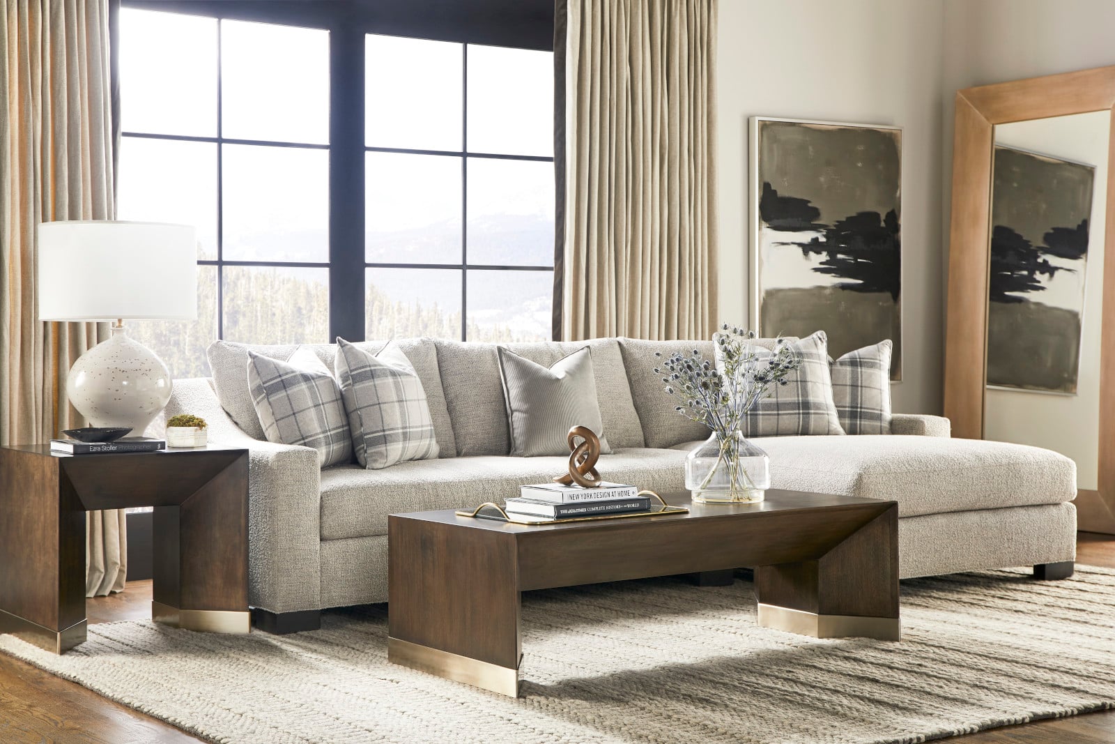 Dune Rectangular Cocktail Table, Dune Lamp Table, Envision Sectional