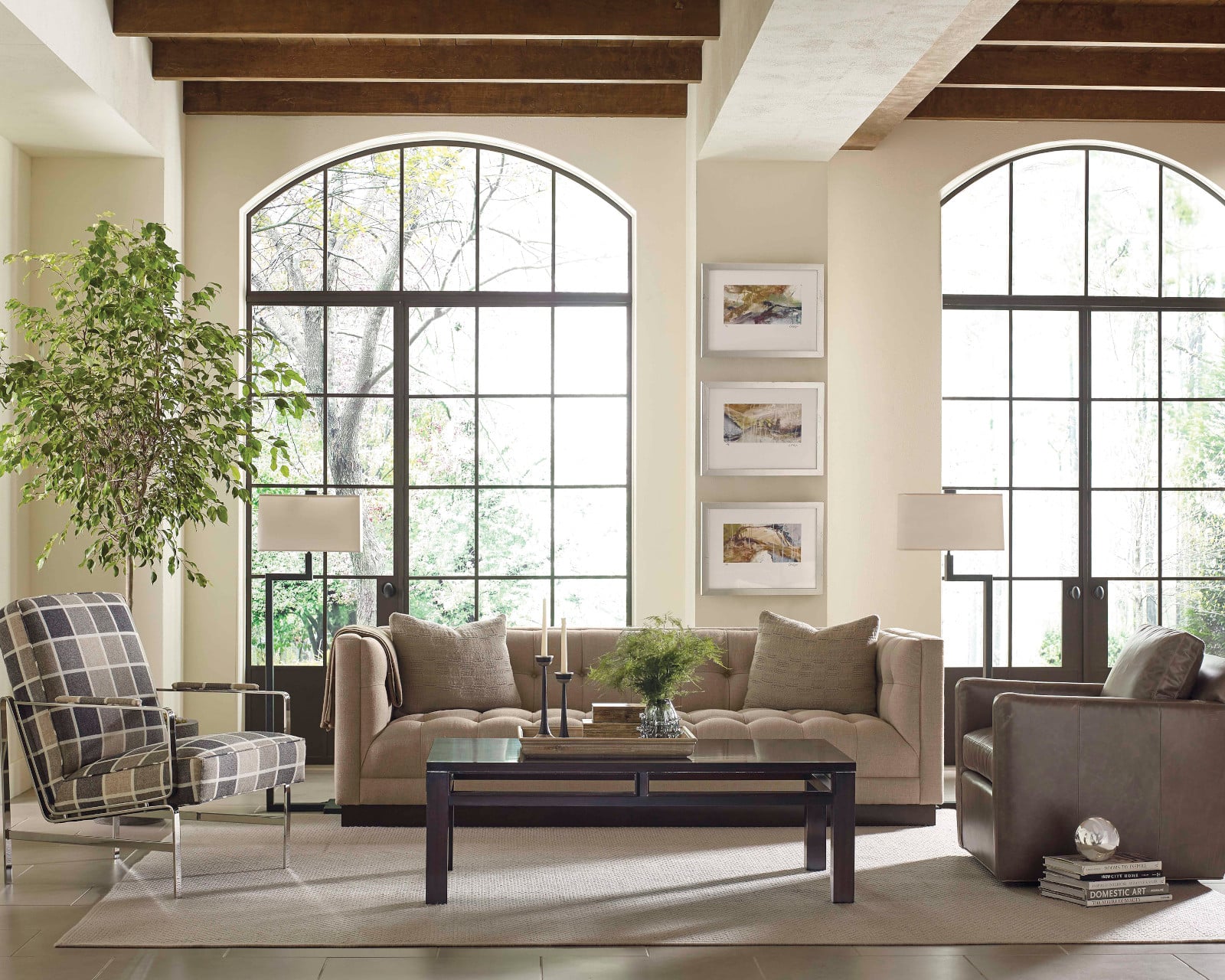 Hamilton Sofa, Butler Swivel Chair, Howard Chair.